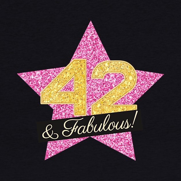 42nd Birthday Gifts Women Fabulous - Pink Gold by BetterManufaktur